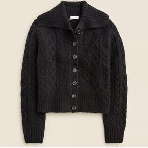 J. Crew Collared cable-knit cardigan